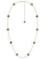 Колье из лимонного золота c малахитом