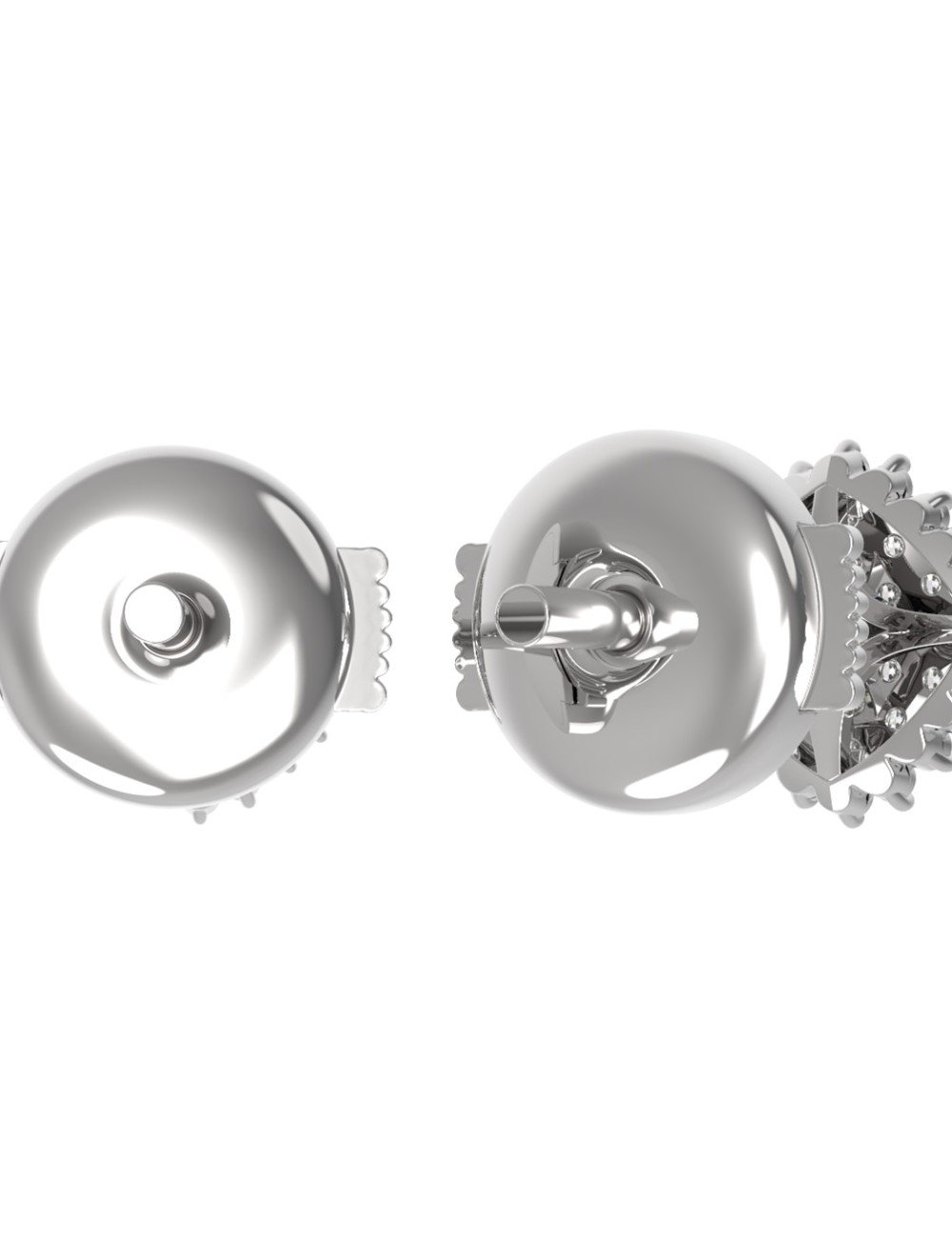 Серьги из белого золота c бриллиантами