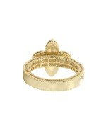 Кольцо из лимонного золота c бриллиантами и малахитом