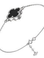 Браслет из белого золота c ониксом