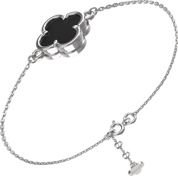 Браслет из белого золота c ониксом