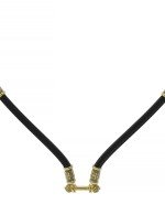 Шнурок шёлковый из лимонного золота c шёлковым шнурком