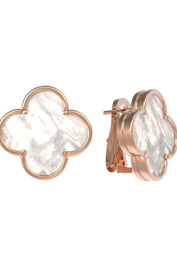 Серьги из золота c перламутром