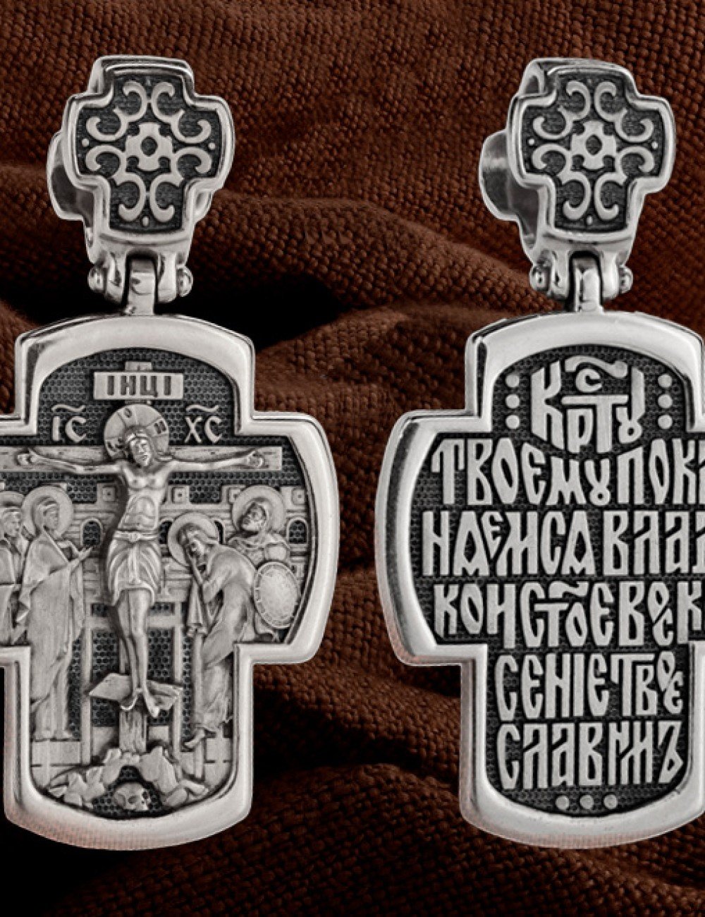 Крест из белого золота