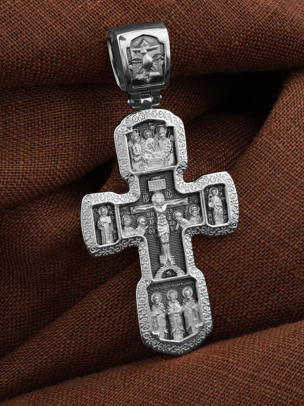 Крест из белого золота 585 пробы