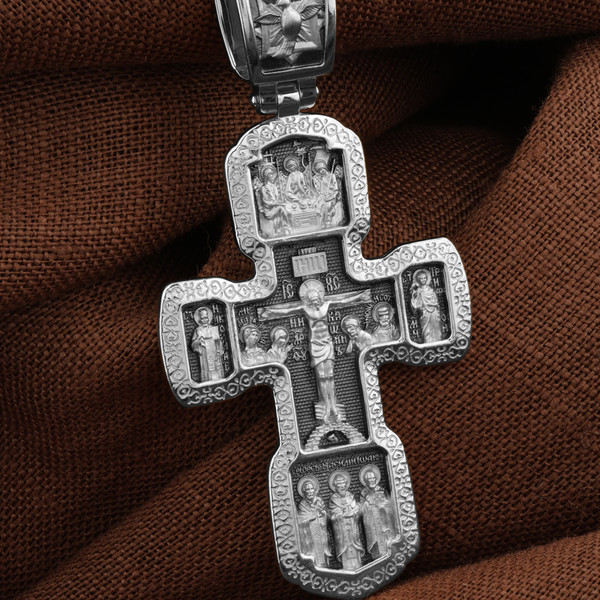 Крест из белого золота 585 пробы