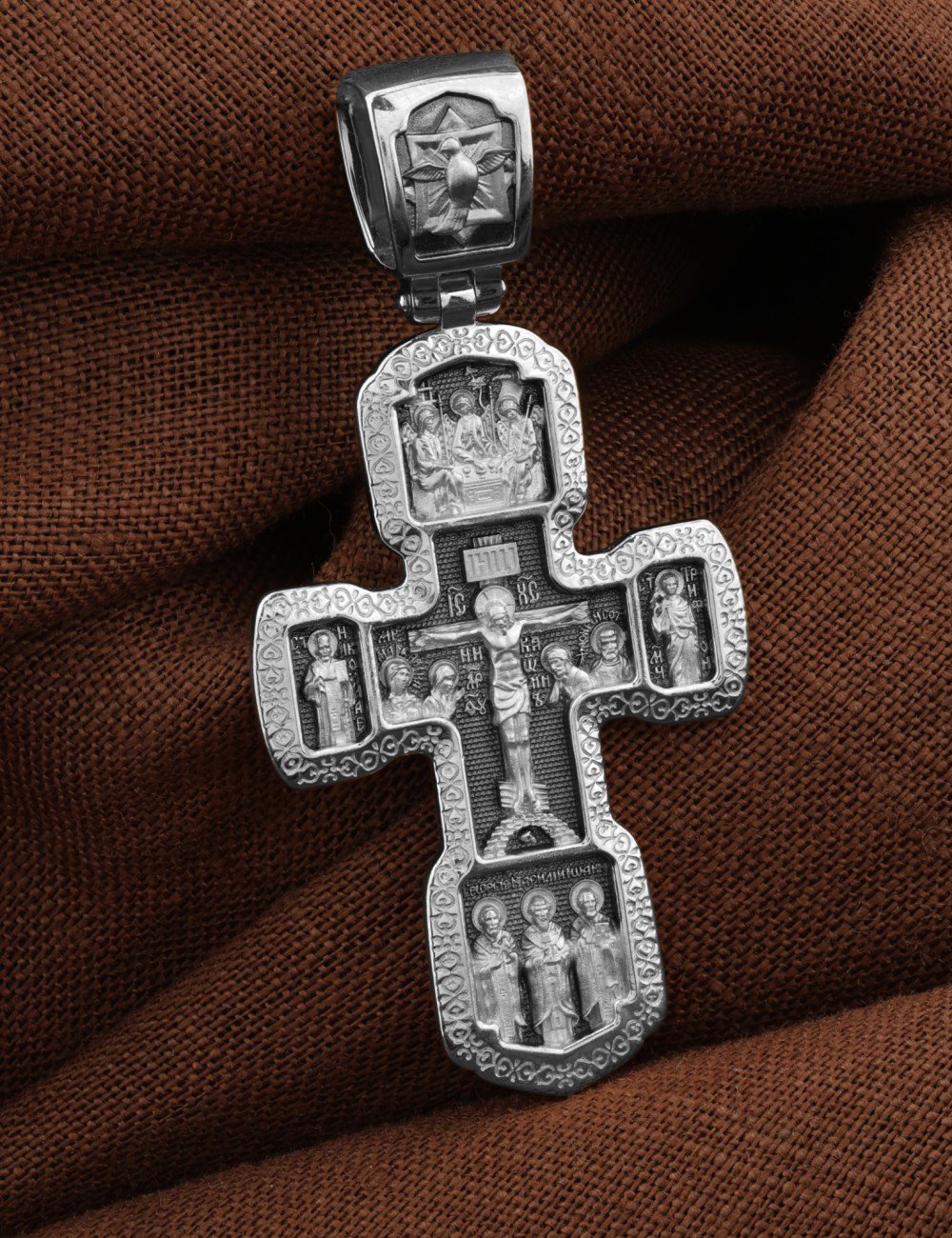 Крест из белого золота