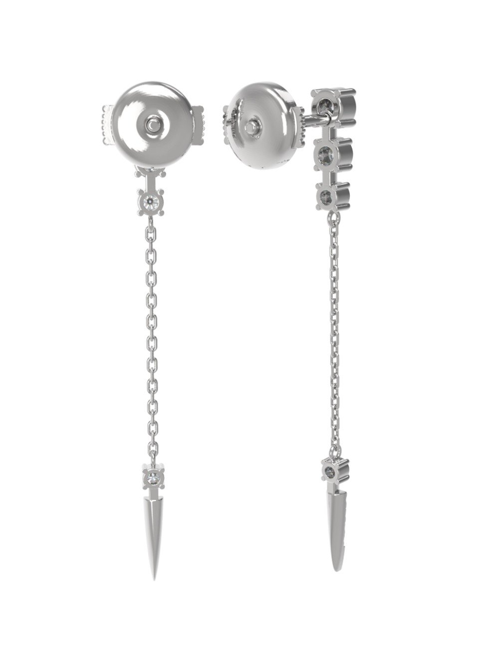 Серьги из белого золота c бриллиантами