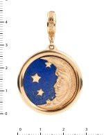 Подвеска из золота c бирюзой и лазуритом