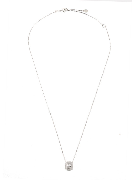 Колье из белого золота 585 пробы c бриллиантами