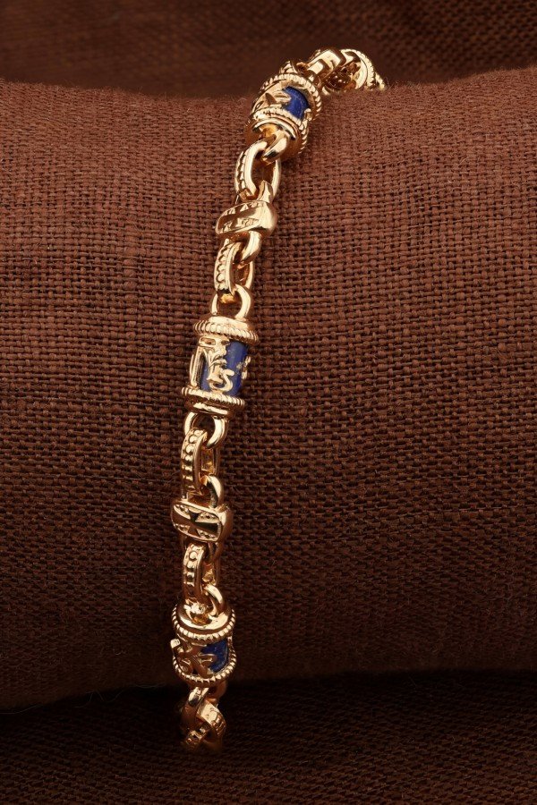 Браслет из золота c лазуритом