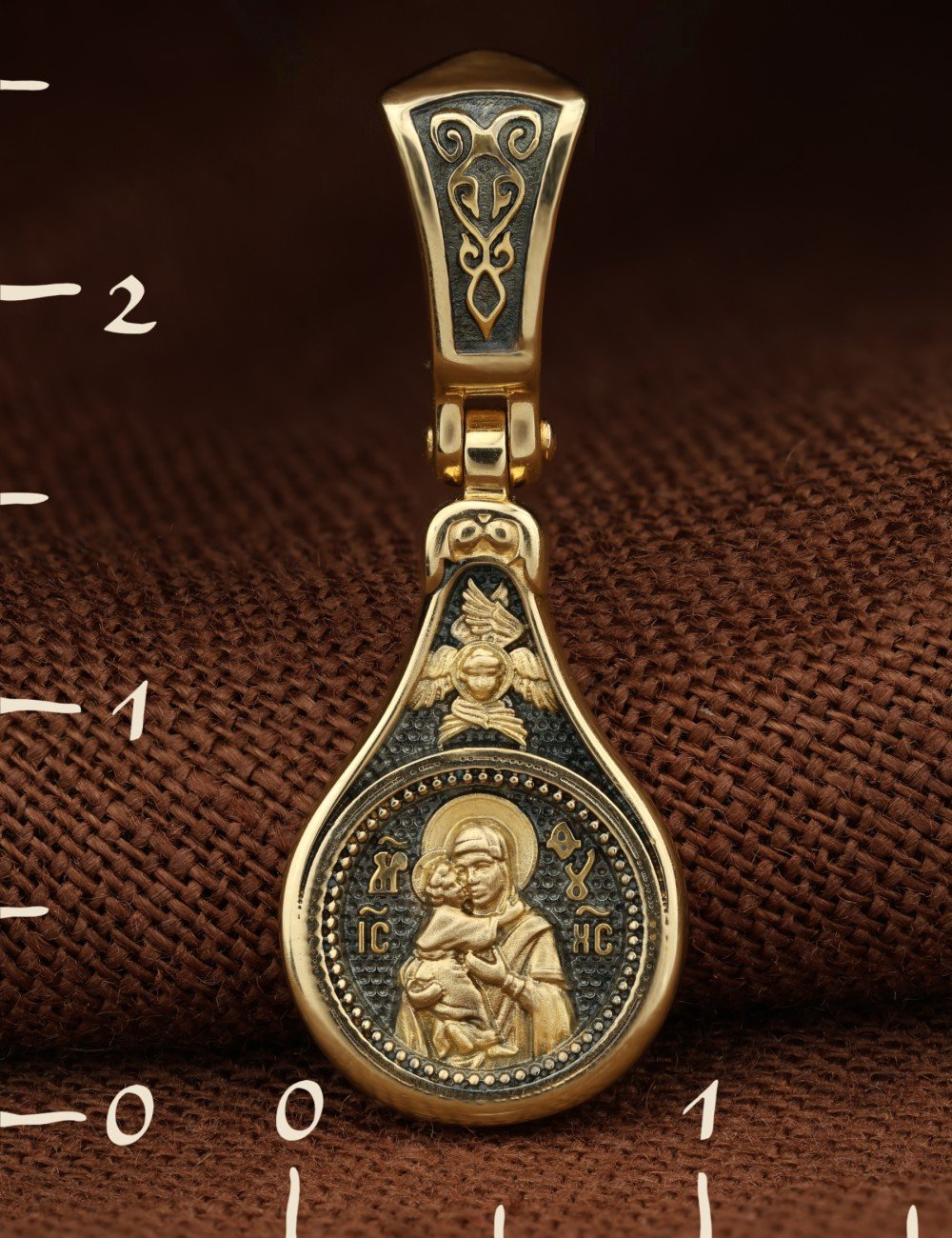 Образок из лимонного золота