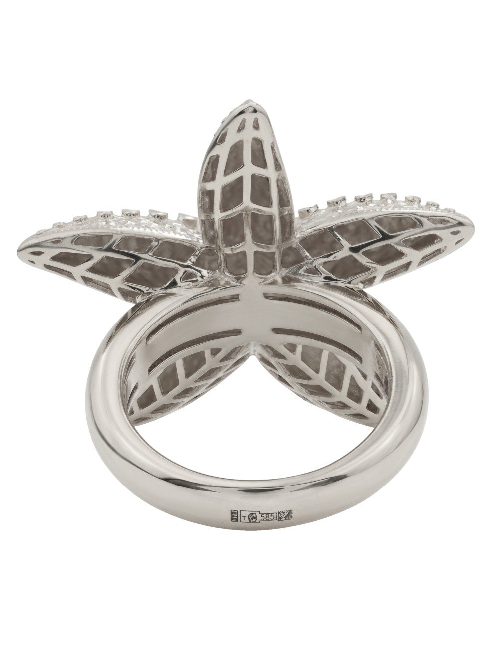 Кольцо из белого золота c рубином