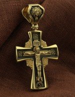 Крест из лимонного золота
