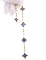 Браслет из лимонного золота c лазуритом и перламутром