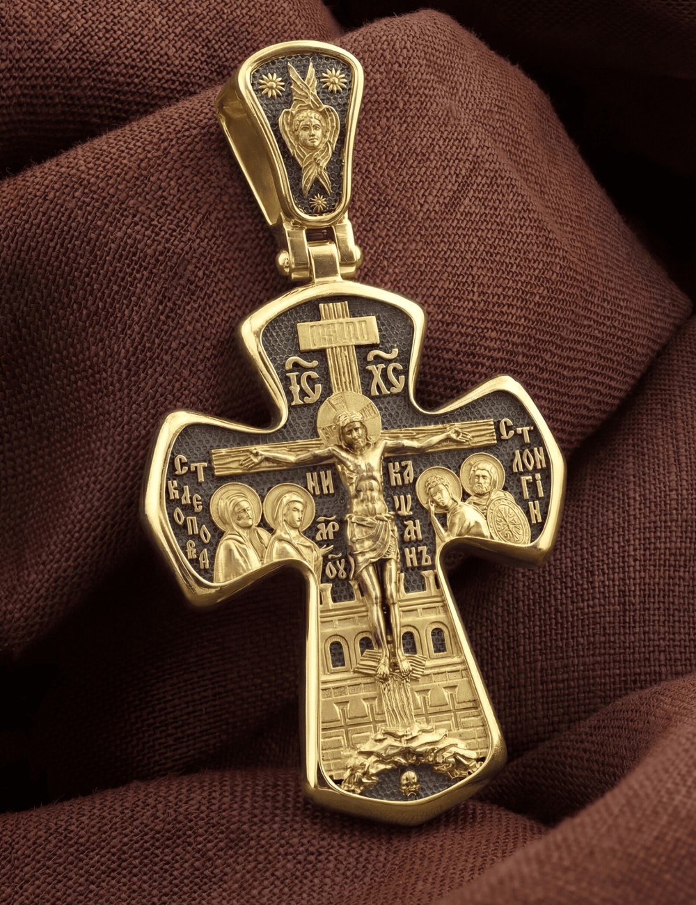Крест из лимонного золота
