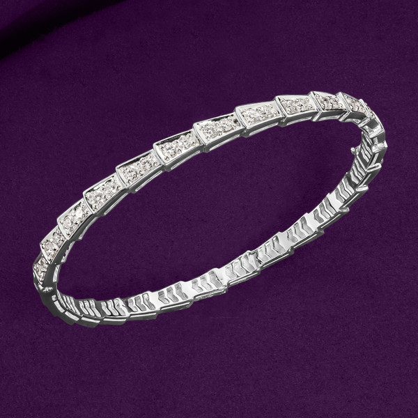 Браслет из белого золота 585 пробы c бриллиантами