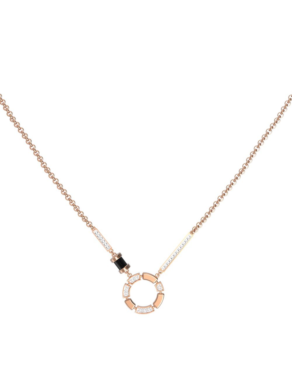 Колье из золота c бриллиантами и ониксом