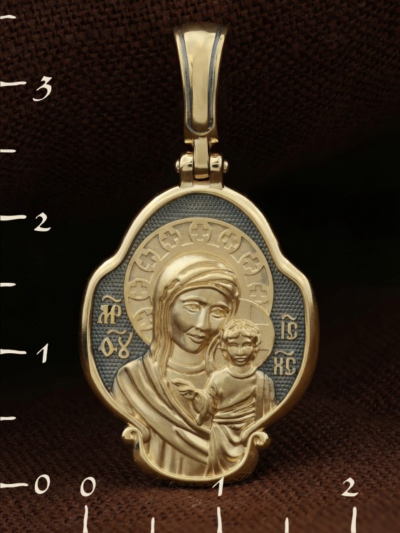 Образок из лимонного золота 585 пробы