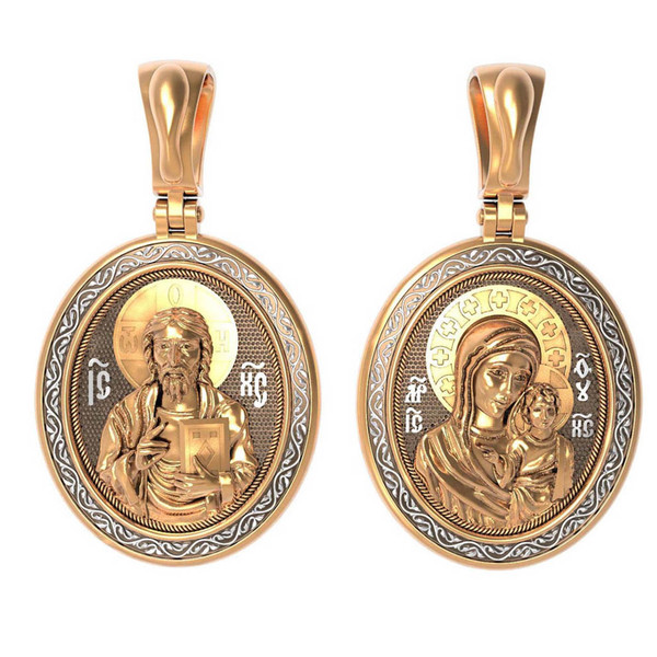 Образок из красного золота 585 пробы