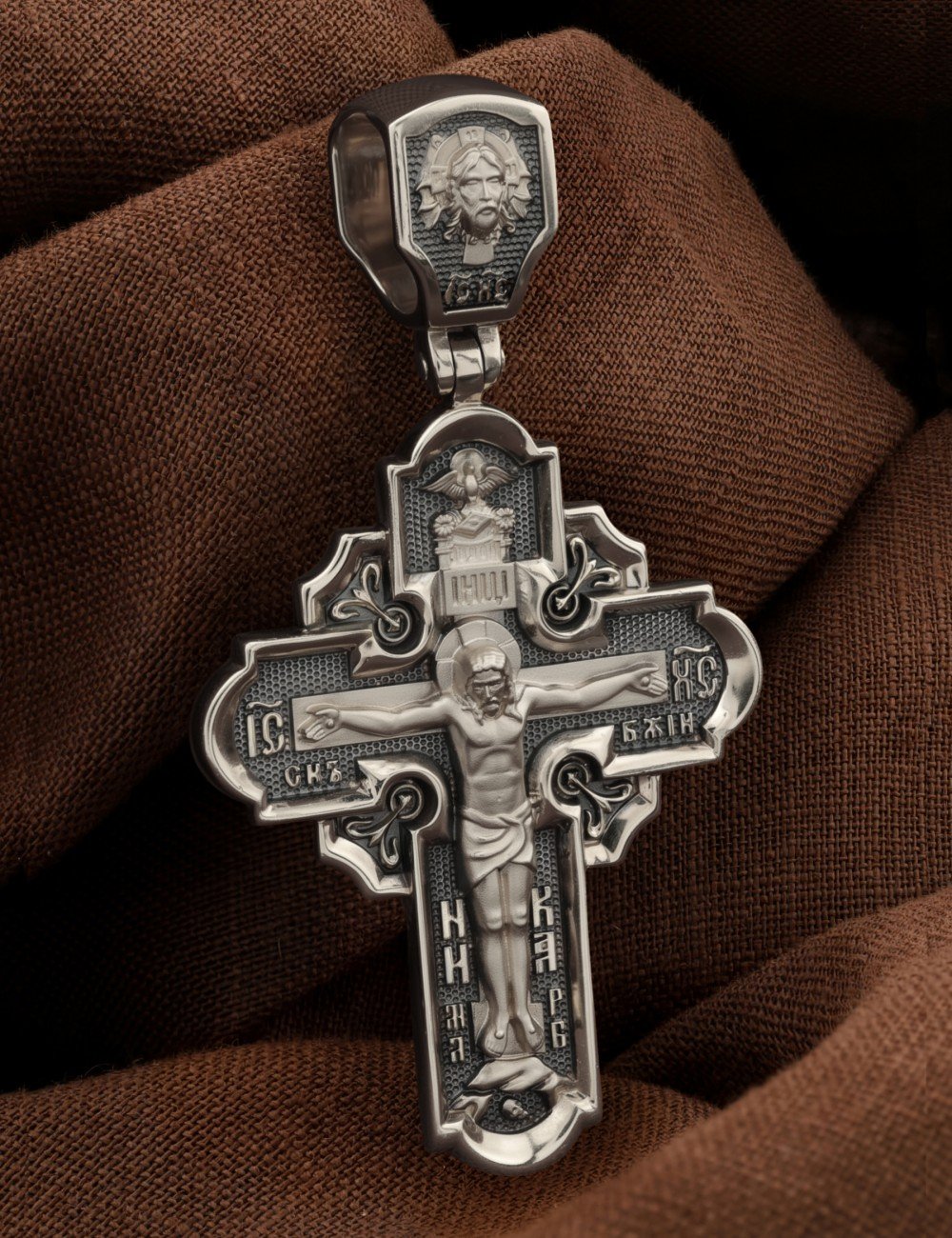 Крест из белого золота