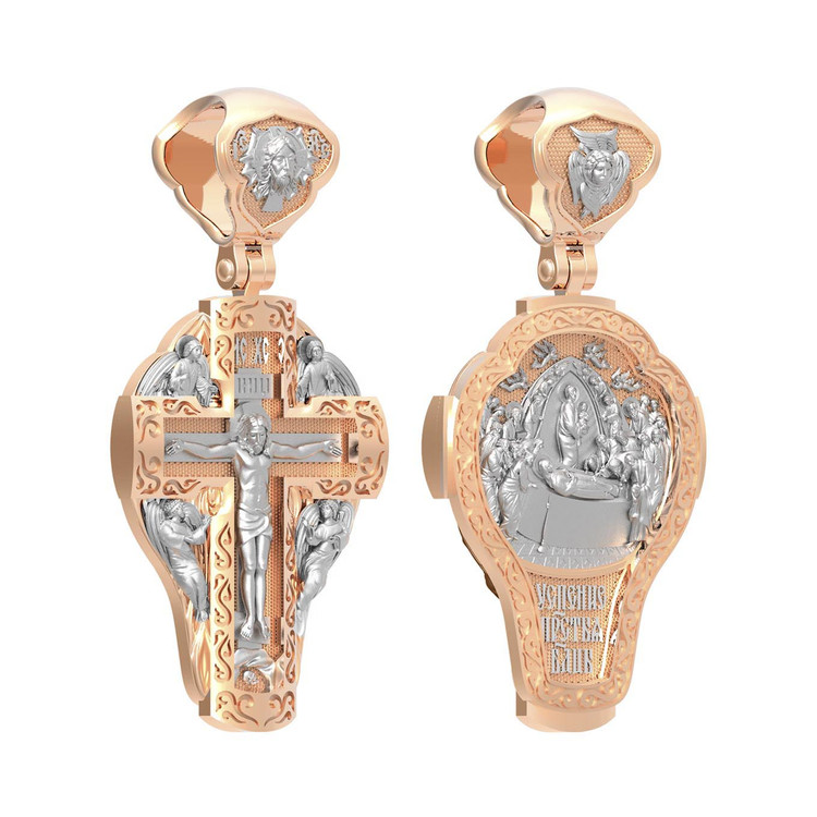 Крест из красного золота 585 пробы