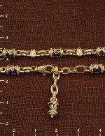 Браслет из лимонного золота c лазуритом