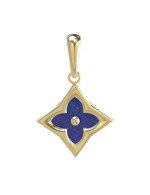 Подвеска из лимонного золота c лазуритом