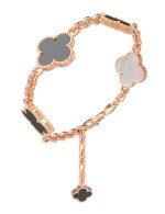 Браслет из золота c ониксом и перламутром