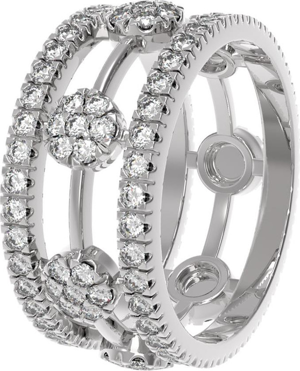 Подвеска из белого золота 585 пробы c бриллиантами