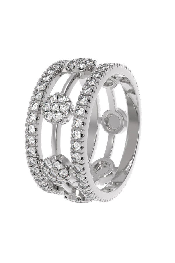 Подвеска из белого золота c бриллиантами