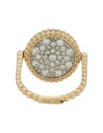 Кольцо из лимонного золота c бриллиантами