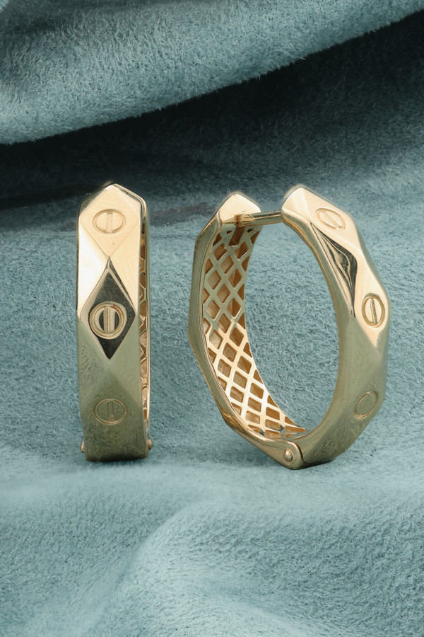 Серьги из красного золота 585 пробы