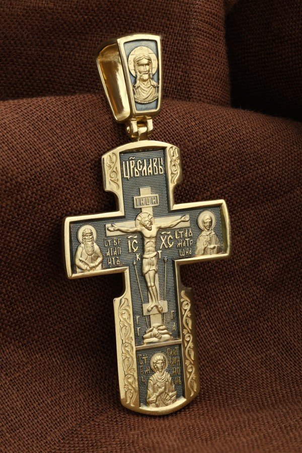 Крест из лимонного золота