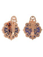 Серьги из золота c бирюзой и лазуритом