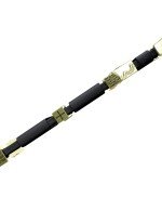 Браслет из зелёного золота c кожаным шнурком