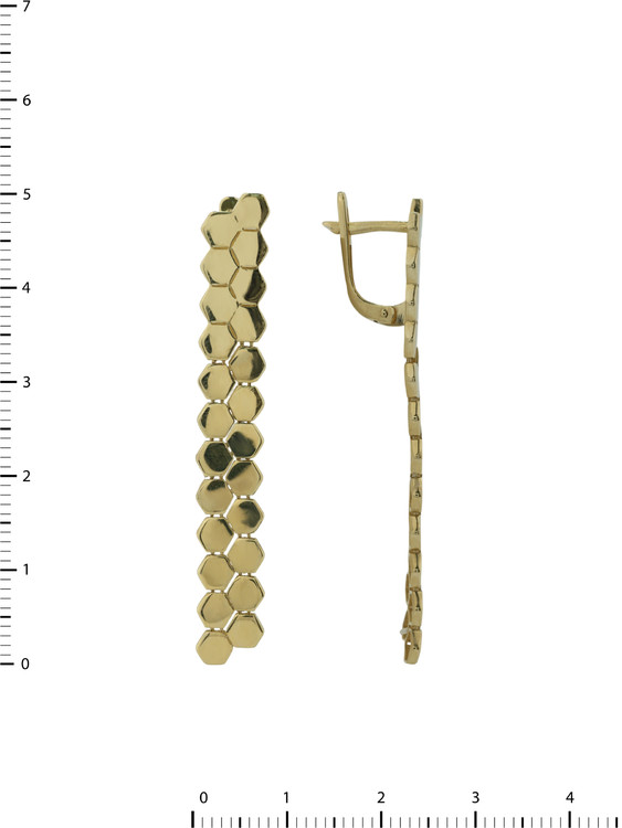 Серьги из лимонного золота 585 пробы