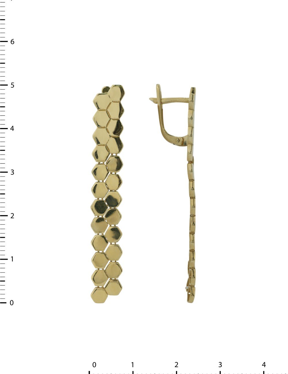 Серьги из лимонного золота