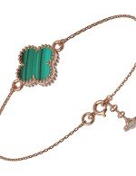 Браслет из золота c малахитом