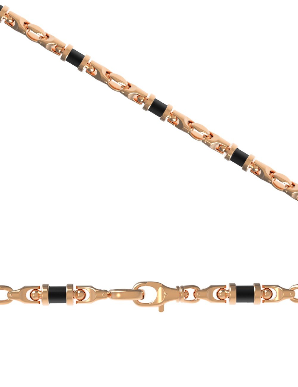 Цепь из золота c ониксом