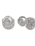 Серьги из белого золота c перламутром