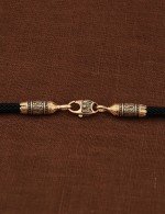 Шнурок шёлковый из золота c шёлковым шнурком