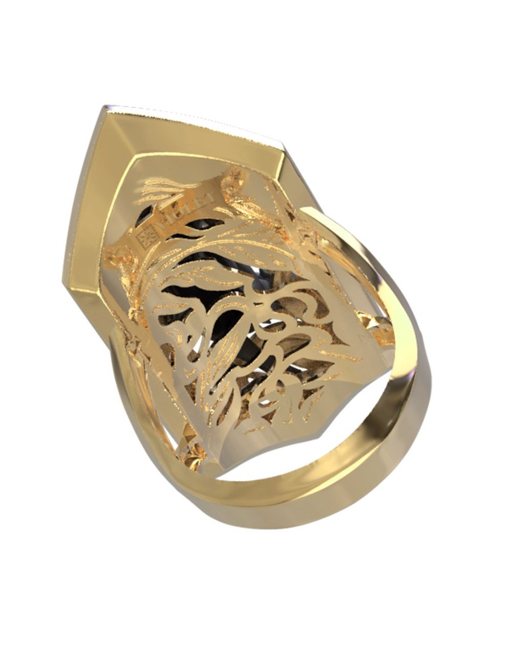 Кольцо из лимонного золота