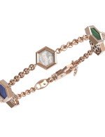 Браслет из золота c лазуритом, малахитом и перламутром