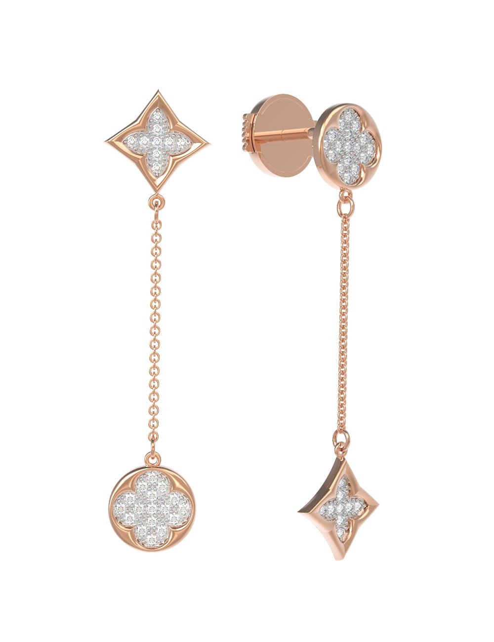 Серьги из золота c бриллиантами