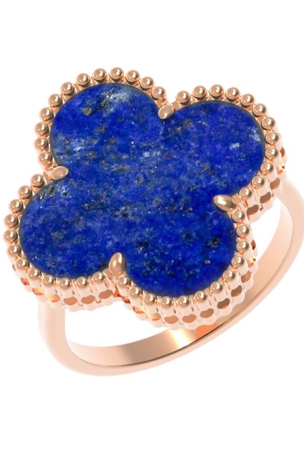 Кольцо из золота c лазуритом