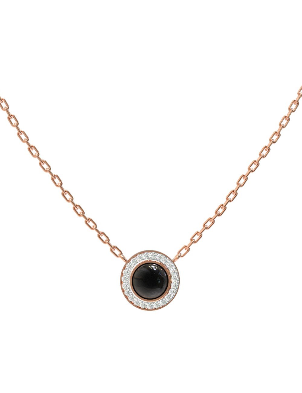 Колье из золота c бриллиантами и ониксом