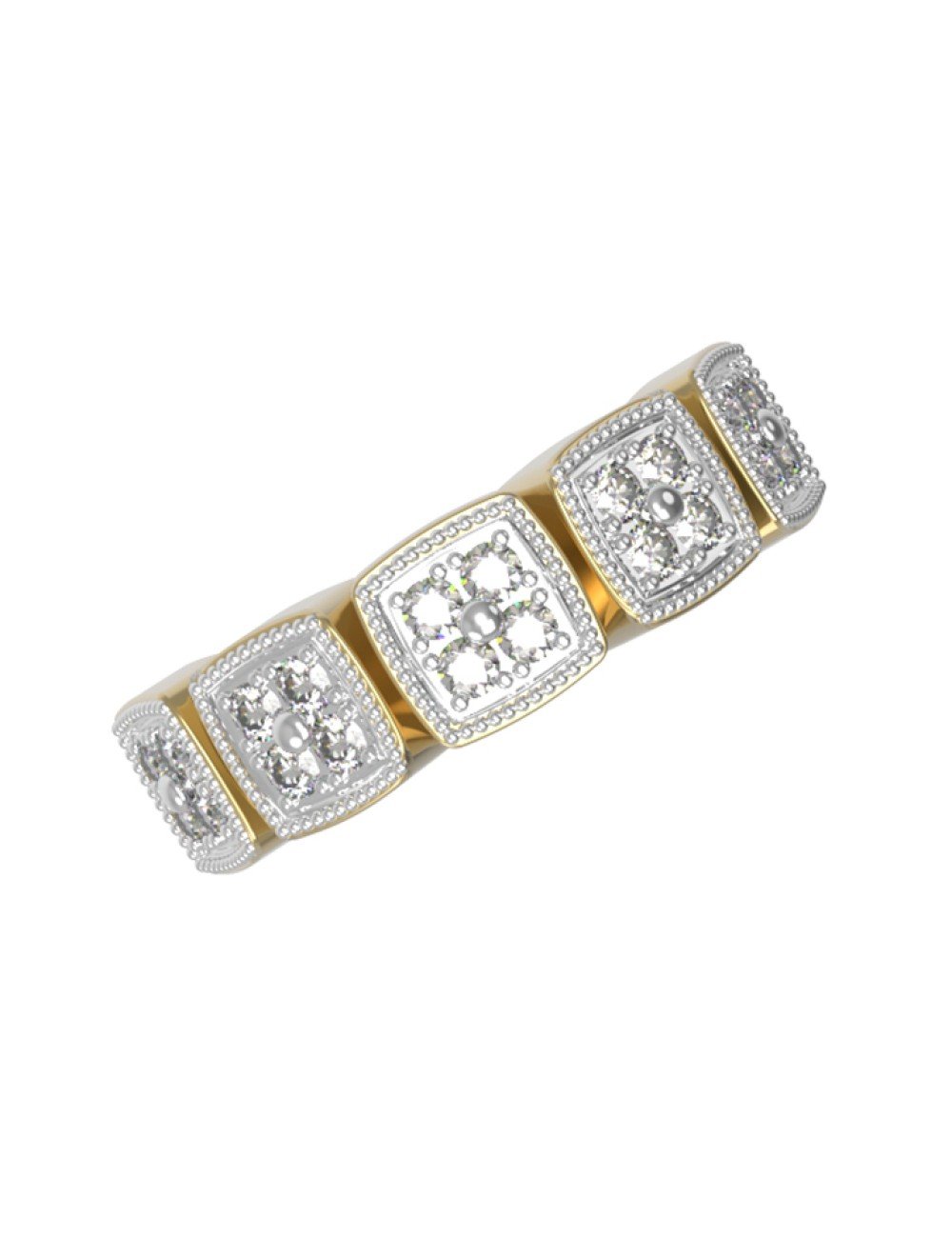 Кольцо из лимонного золота c бриллиантами