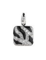 Подвеска из белого золота c эмалью и бриллиантами