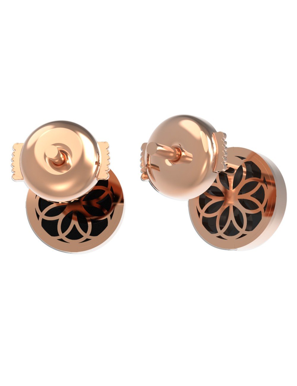 Серьги из золота c бриллиантами и ониксом